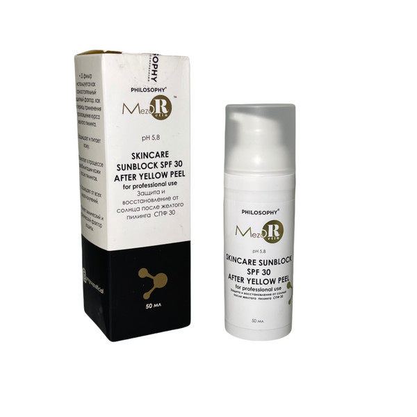 TM Mezoretin Scincare Sunblock SPF 30 After Yellow Peel Professional Use / Защита и восстановление от солнца после желтого пилинга СПФ 30
