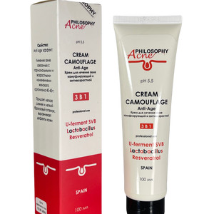 Cream Camouflage Anti-age / Крем Для Лечения Акне Камуфлирующий И Антивозрастной 3 В 1